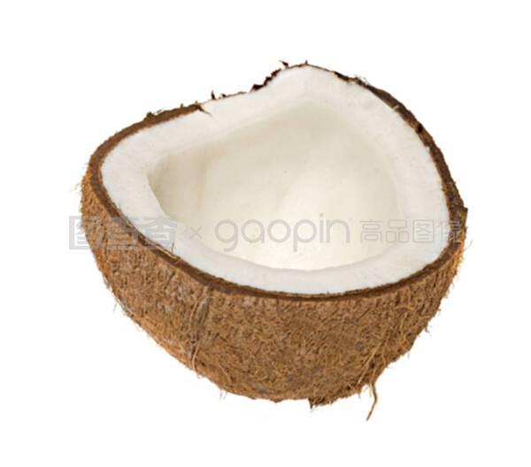 在白色背景上分離的椰子節(jié)